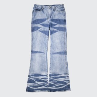 vintage esplit whisker flare jeans