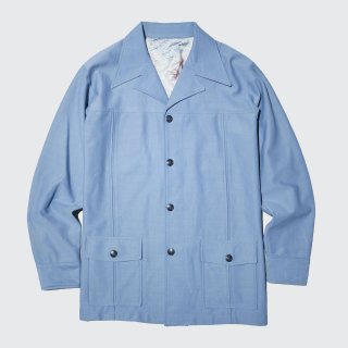 vintage pleats line poly jacket