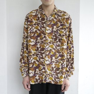 vintage botanical pattern shirt