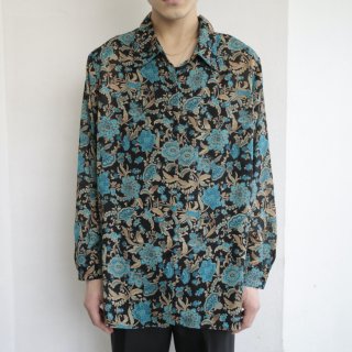 vintage flower sheer shirt