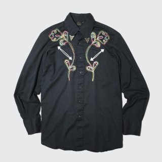 vintage sears broderie western shirt