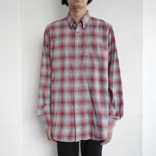 vintage cotton ombre check shirt