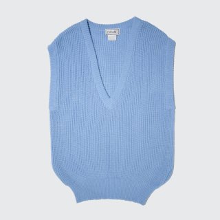 vintage deep v knit vest