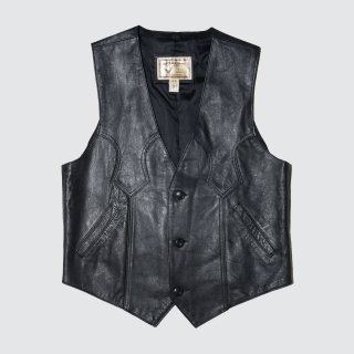 vintage western leather vest