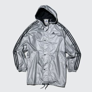 vintage 90's adidas silver hoodie