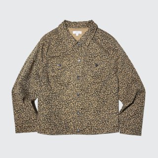 vintage y2k leopard trucker jacket