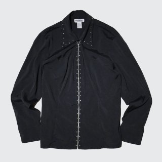 vintage y2k studs zipped shirt