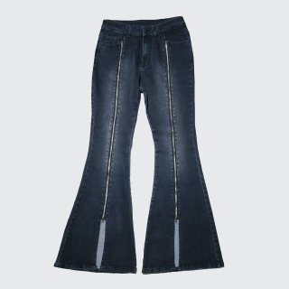 vintage y2k zipped flare jeans
