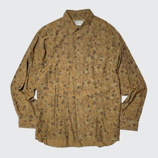 vintage euro flower pattern rayon shirt