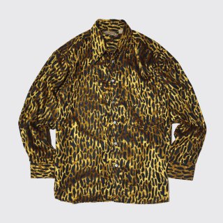 vintage flocked leopard shirt