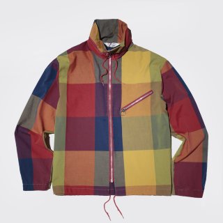 vintage block check zipped jacket