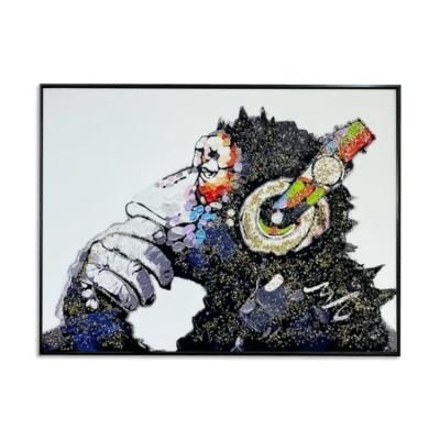 バンクシー　クリスタルアートパネル バンクシー アートパネル クリスタル 水晶絵 インテリアフレーム