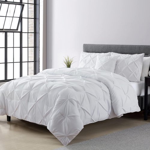 VCNY  ԥ󥿥å ݤ 4åȡCarmen Pintuck 4piece Comforter Set/ Camel White 