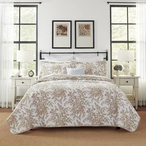 <img class='new_mark_img1' src='https://img.shop-pro.jp/img/new/icons25.gif' style='border:none;display:inline;margin:0px;padding:0px;width:auto;' />Laura Ashleyʥ饢쥤) 100󥳥åȥ󥭥ȥ٥åȥС23åȡBedford  Cotton Quilt Set / Mocha