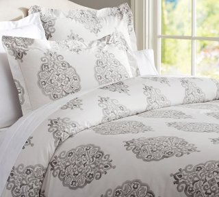 <img class='new_mark_img1' src='https://img.shop-pro.jp/img/new/icons43.gif' style='border:none;display:inline;margin:0px;padding:0px;width:auto;' />Pottery Barn（ポッタリーバーン）＊掛け布団カバー／Asher Organic Duvet Cover ／Gray