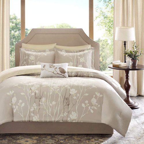 MADISON PARK(ޥǥѡ) ե ٥åȥͥ79åȡVaughn Complete Comforter and Cotton Sheet Set / Taupe