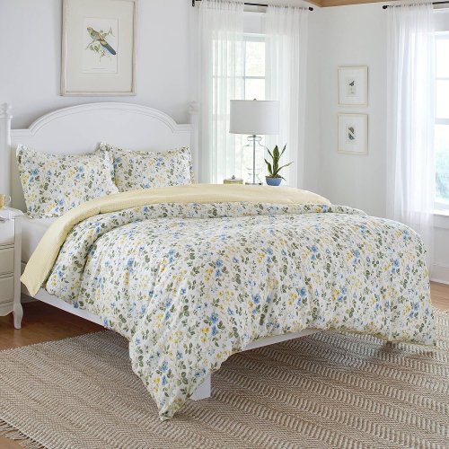 <img class='new_mark_img1' src='https://img.shop-pro.jp/img/new/icons14.gif' style='border:none;display:inline;margin:0px;padding:0px;width:auto;' />Laura Ashley (ローラアシュレイ) フローラルコットン掛け布団カバー2〜3点セット＊Meadow Floral Cotton Duvet Cover Set 