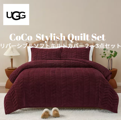 <img class='new_mark_img1' src='https://img.shop-pro.jp/img/new/icons14.gif' style='border:none;display:inline;margin:0px;padding:0px;width:auto;' />UGG®¡Ê¥¢¥°¡Ë¥½¥Õ¥È¥¥ë¥È¥«¥Ð¡¼2¡Á£³ÅÀ¥»¥Ã¥È ¡öCoco Quilt Set / Wild Grape
