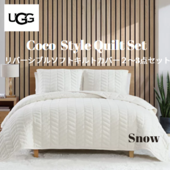 <img class='new_mark_img1' src='https://img.shop-pro.jp/img/new/icons55.gif' style='border:none;display:inline;margin:0px;padding:0px;width:auto;' />UGG®ʥ˥եȥȥС2å Coco Quilt Set / Snow