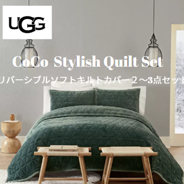 <img class='new_mark_img1' src='https://img.shop-pro.jp/img/new/icons14.gif' style='border:none;display:inline;margin:0px;padding:0px;width:auto;' />UGG®¡Ê¥¢¥°¡Ë¥½¥Õ¥È¥¥ë¥È¥«¥Ð¡¼2¡Á£³ÅÀ¥»¥Ã¥È ¡öCoco Quilt Set / Deep Night