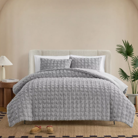 <img class='new_mark_img1' src='https://img.shop-pro.jp/img/new/icons14.gif' style='border:none;display:inline;margin:0px;padding:0px;width:auto;' />UGGʥˤդդ諒եȥС֥ݤ2å Denai Faux Fur Plush Reversible Comforter Set /Stone