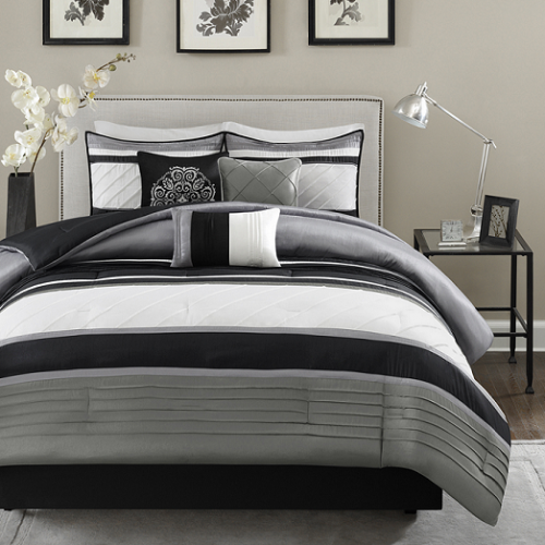 MADISON PARK(ޥǥѡ) ݤ7åȡBlaire 7 Piece Comforter Set / Gray