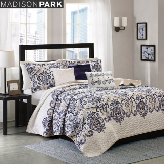 SALE！MADISON PARK (マディソンパーク) オールシーズン キルトカバーレット6点セット＊Cali 6 Piece Quilted Coverlet Set 