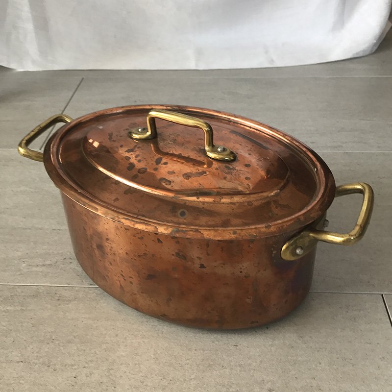 銅鍋フランス製 オバール型厚さ約1mm