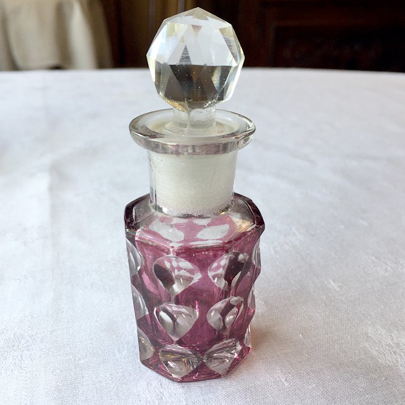 フランス かわいい香水瓶 紫切子