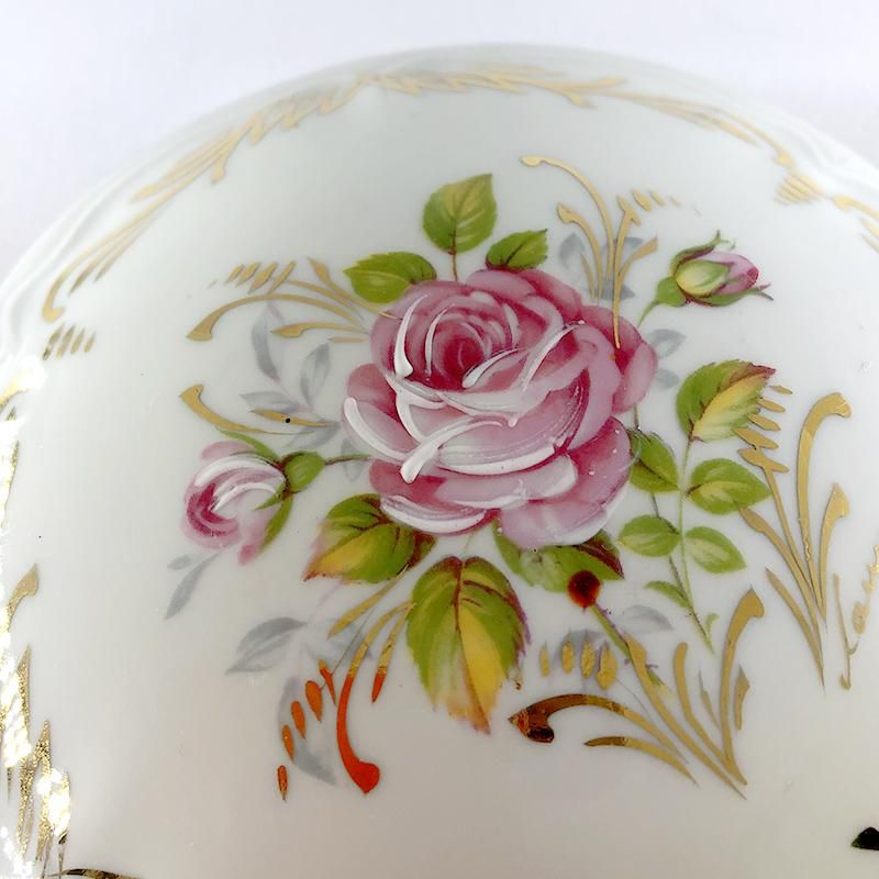 リモージュ 丸型ボンボニエール 小物入れ（バラ）Limoges