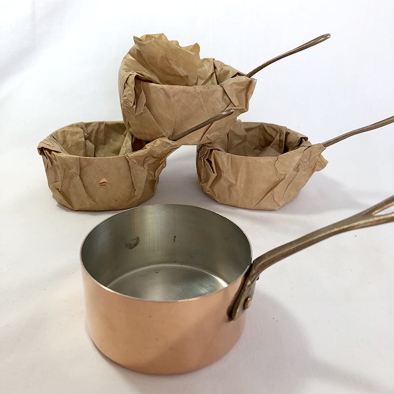 銅の片手鍋 ミニサイズ 錫メッキ加工（新品） soracoya