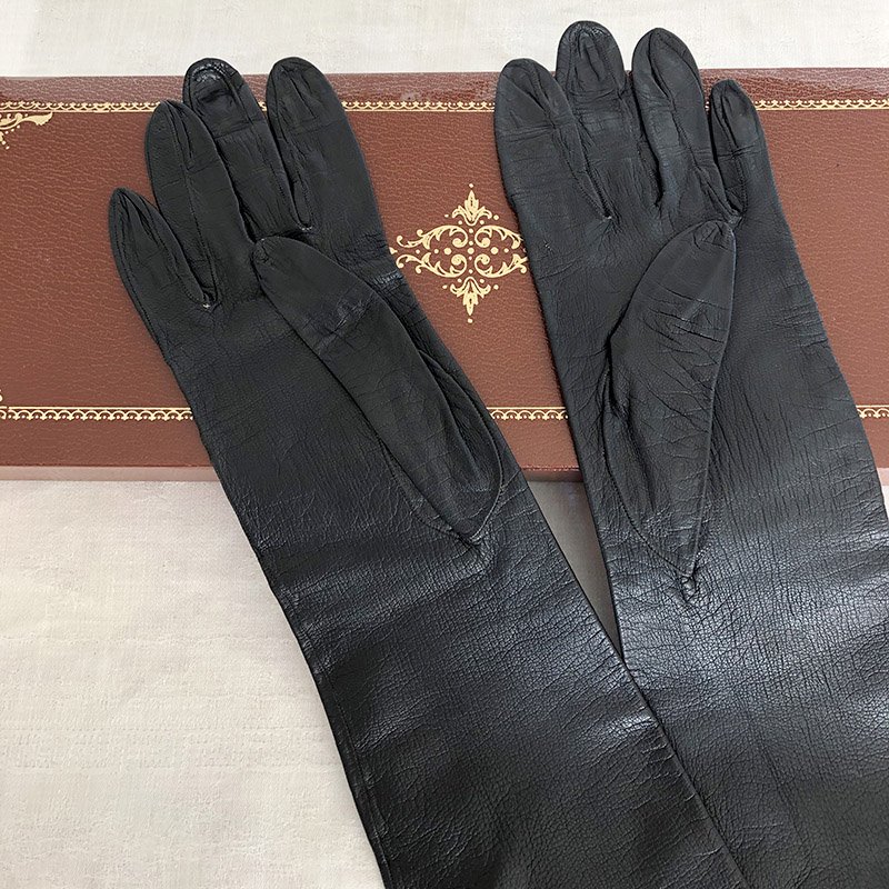 革手袋（黒）レディース　ロング　本革　－soracoya（空小屋）