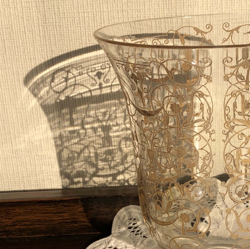 【希少・廃盤品】オールド Baccarat バカラ フラワーベース 花瓶ウエヴィレ花瓶