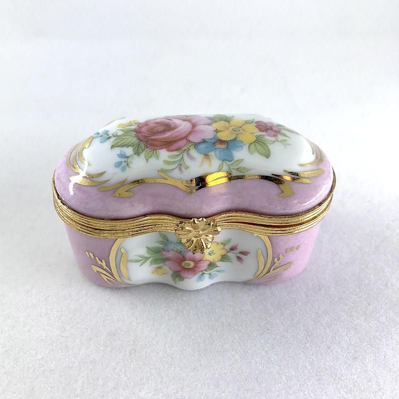 フランス Limoges リモージュ 陶器小物入れ (ハンドバッグ 