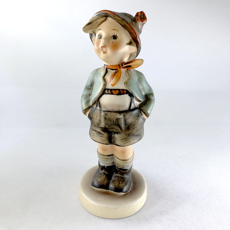 陶器人形　フンメルHummel　ゲーベル社Geobel　少年　水色ジャケットーsoracoya