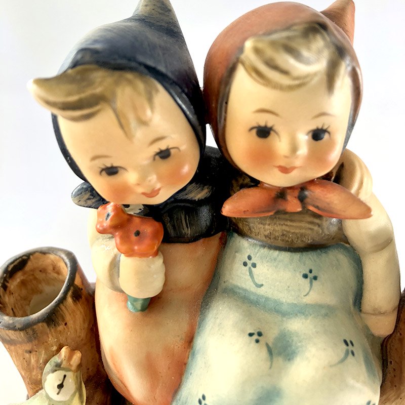 陶器人形 フンメルHummel ゲーベル社Geobel 仲良し 二人とことりーsoracoya