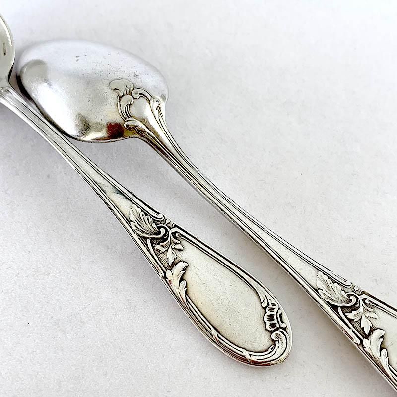 仏蘭西 アイリスのフォーク/スプーン 8本【シルバープレート