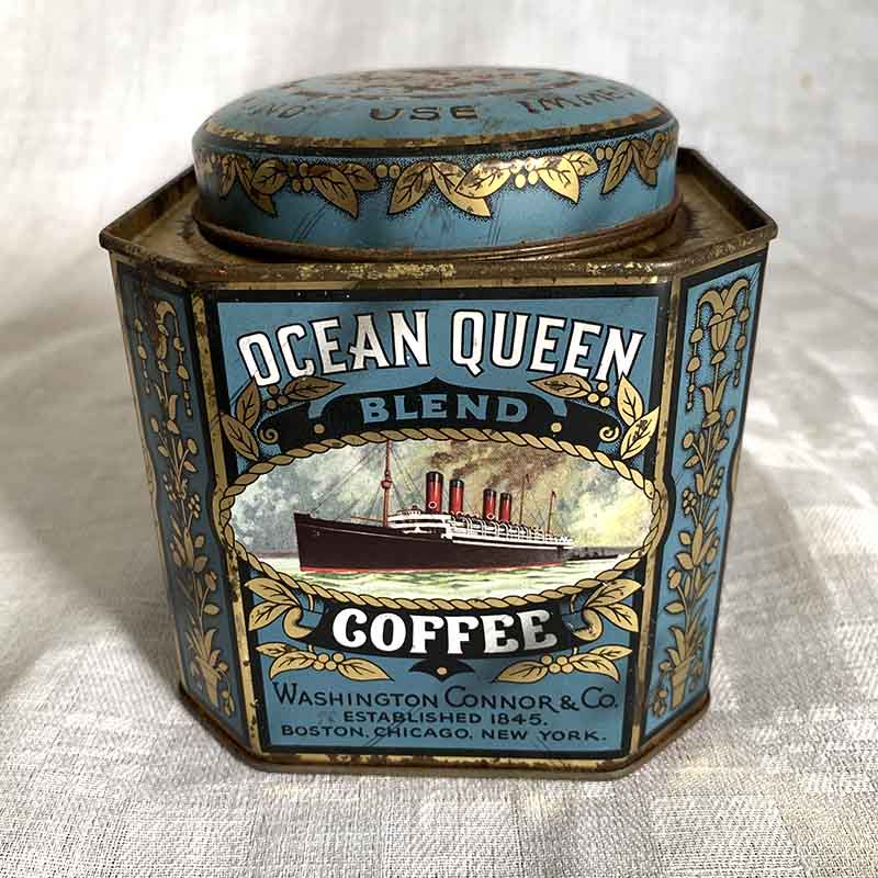 TIN缶 英国 OCEAN QUEEN COFFEE コーヒー缶