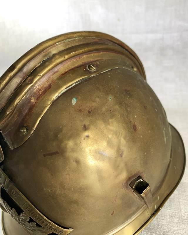 真鍮 フランス消防士ヘルメット 1885年頃