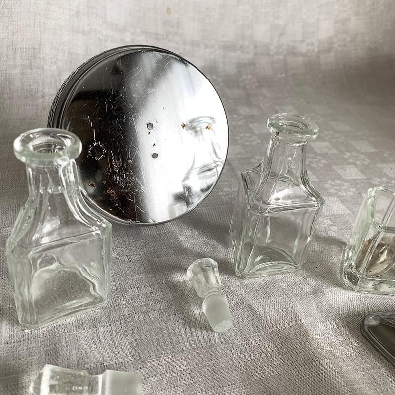 シルバー　アンティーク　コンディメント　調味料 コンディメントセット 卓上調味料入れ スパイスジャー 塩コショウ