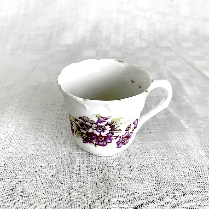 デミタス コーヒーカップ　紫の野花 優雅なデザイン- soracoya（空小屋）