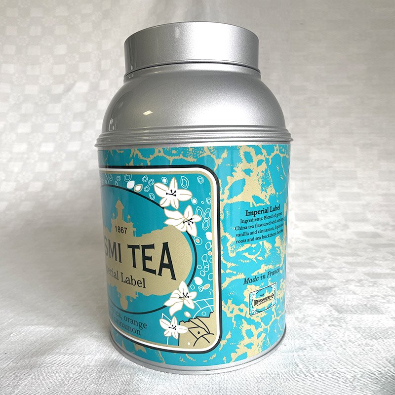KUSUMI TEA 紅茶缶 大型缶 空き缶 グリーン 内蓋付き - soracoya（空小屋）