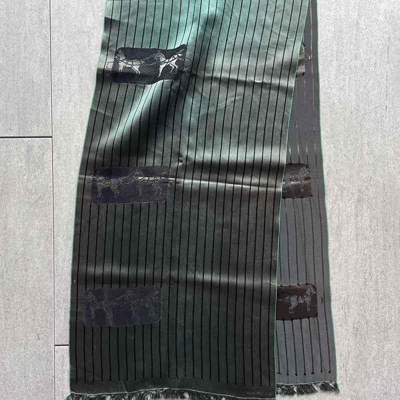 エルメス シルクスカーフ レクタングル メンズマフラー