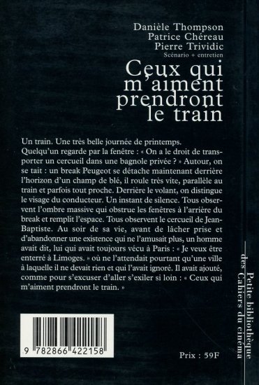 Ceux Qui Maiment Prendront Le Train Scenario Entretien 愛する者よ、列車に乗れ Daniele Thompson 7439