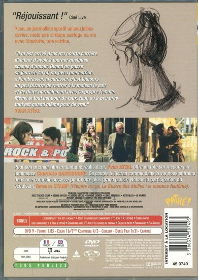 Ma femme est une actrice ぼくの妻はシャルロット・ゲンズブール (2001) / Yvan Attal イヴァン・アタル DVD