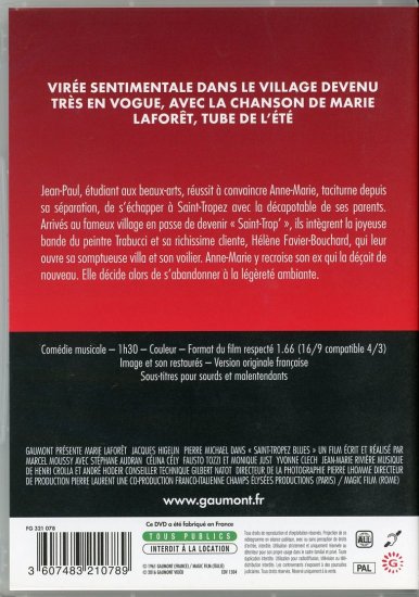 Saint-Tropez Blues 赤と青のブルース (1961) / Marcel Moussy マルセル・ムーシー監督 DVD PAL