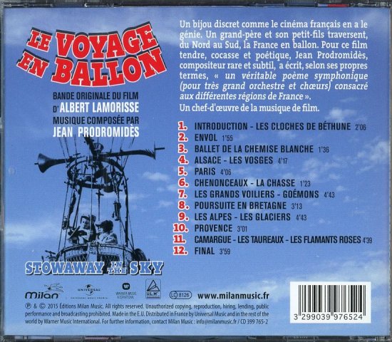 Le Voyage en ballon 素晴らしい風船旅行 / Jean Prodromides CD