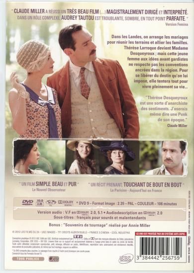 テレーズの罪 [DVD] w17b8b5 Therese Desqueyroux テレーズの罪 (2012) / Claude Miller