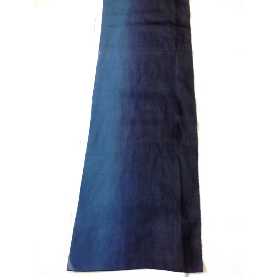 塩沢織】夏塩沢の本藍染めのファッション「ナツシオンブルー」 ぼかし