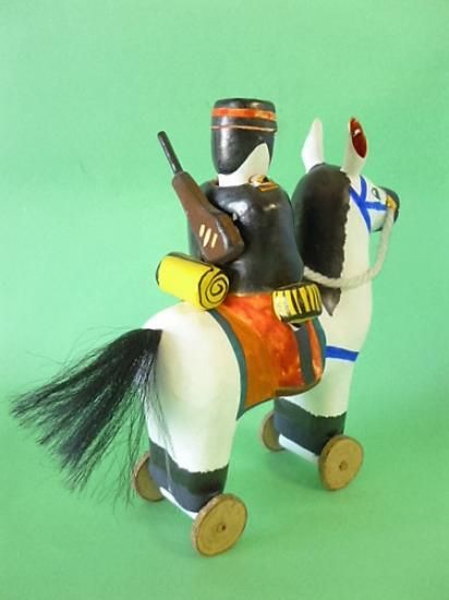 郷土玩具】廃絶 長門張子 人力車(軍人) 【公式通販】